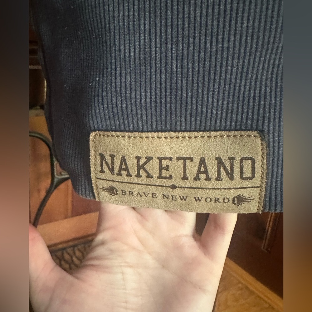 Medium Blue/Gray Naketano Tunic Sweatshirt - Picture 3 of 5